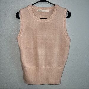 RACHEL Rachel Roy Womens Scoop Neck Sleeveless Knitted Sweater Vest Pink Large